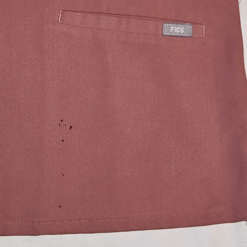 Figs Scrub Set in Mauve size Xsmall Petite *Flaw - Picture 3 of 3